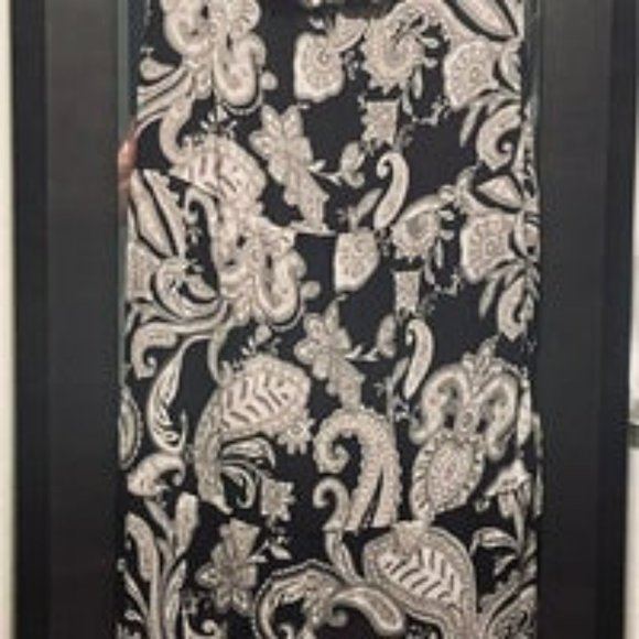 Old Navy Dresses & Skirts - OLD NAVY Maxi Dress Strapless Black Cream Floral Pattern Sz. XL (16-18)
